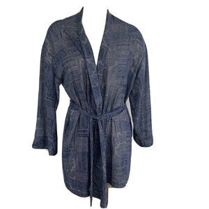 Victoria’s Secret Women's Purple Blue Floral Shear Robe One Size